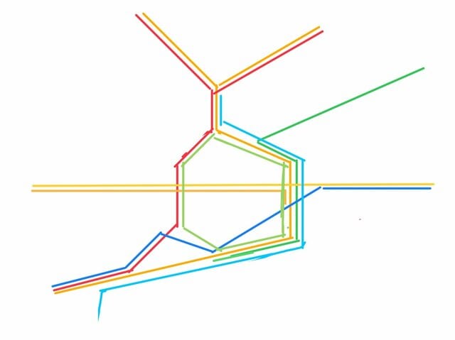 鉄道好きならどこを描いたかすぐ分かる？　色とりどりの線で描かれたシンプルな線画に注目