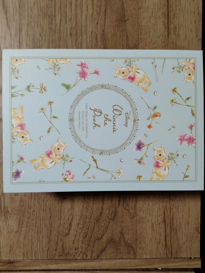 筆者撮影（ダイソー、紙製ボックス、ブック型（くまのプーさん））