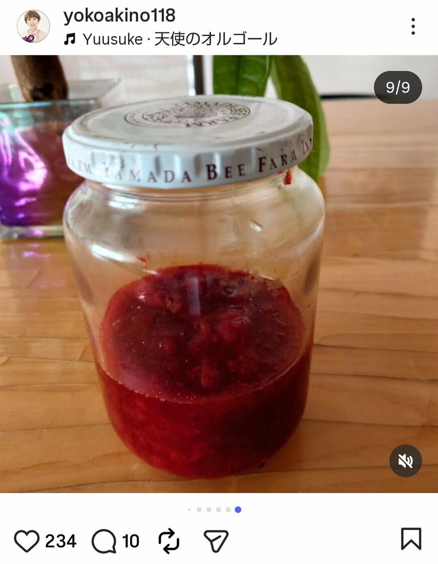 出所：秋野暢子のInstagram（＠yokoakino118）参照日：2026年3月15日