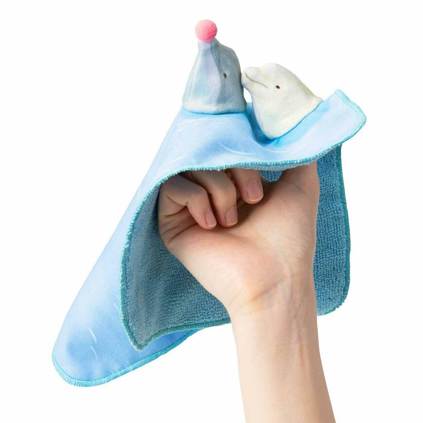 出所：株式会社フェリシモ「てのひらに小さな水族館！ 生き物がピョコッと飛び出す「ひょっこりのぞく 水族館ハンドタオル」が、フェリシモ「YOU+MORE!」から誕生」