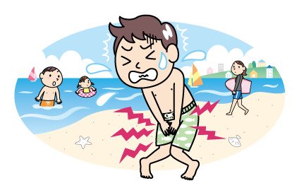出所：独立行政法人国民生活センター「男児用水着のインナー生地を確認しましょう－陰茎部の皮膚が挟まり、取れなくなることも－」イラスト