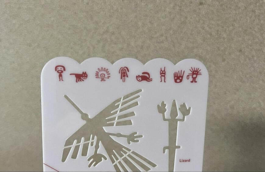 セリア、ミニデザインテンプレート 2枚 エジプト＆ナスカ柄商品画像