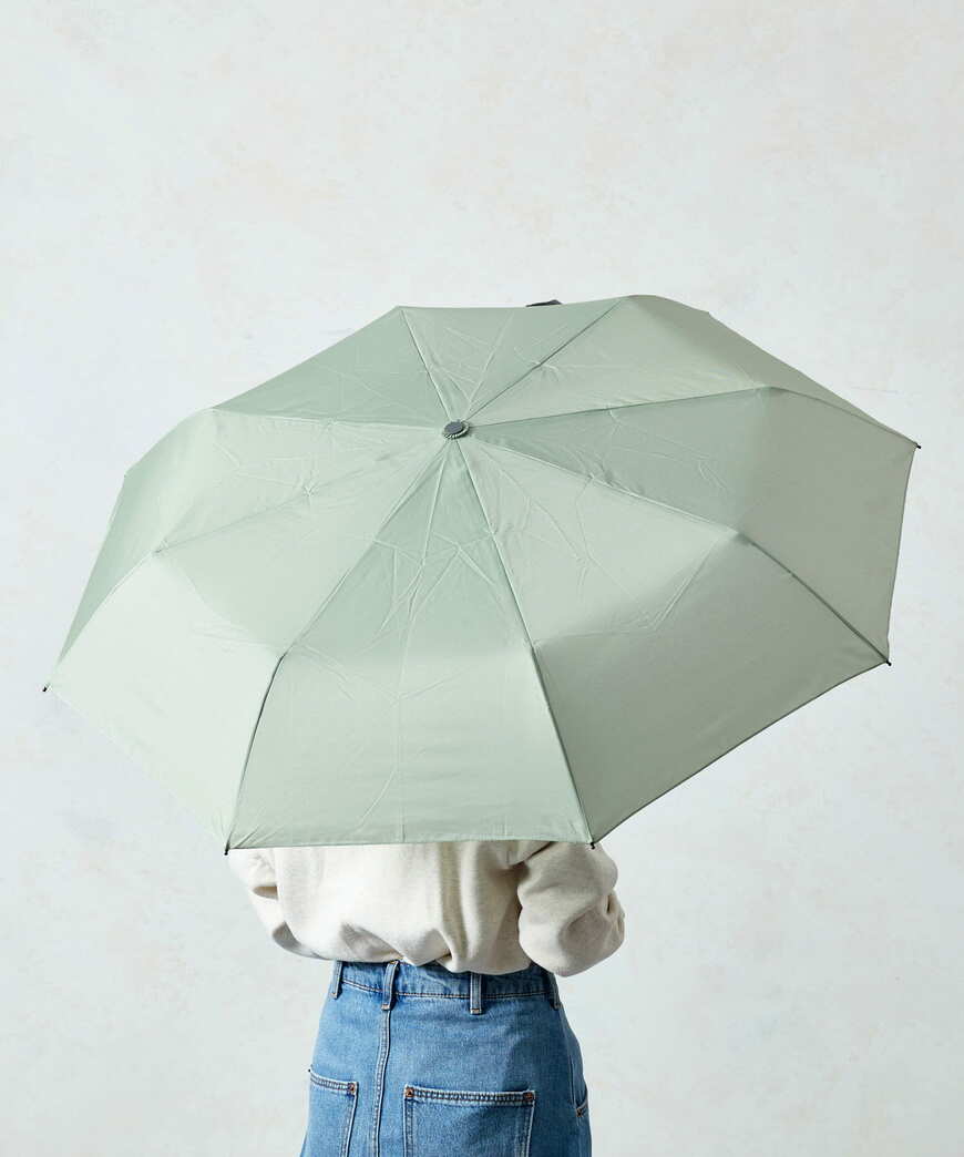 3COINS公式　持ち手カラビナ自動開閉折りたたみ傘　画像