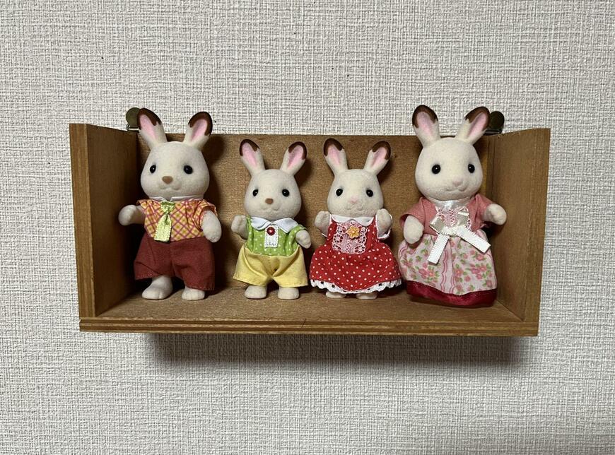 セリア、インテリア木製ウォールシェルフレクタングル2画像