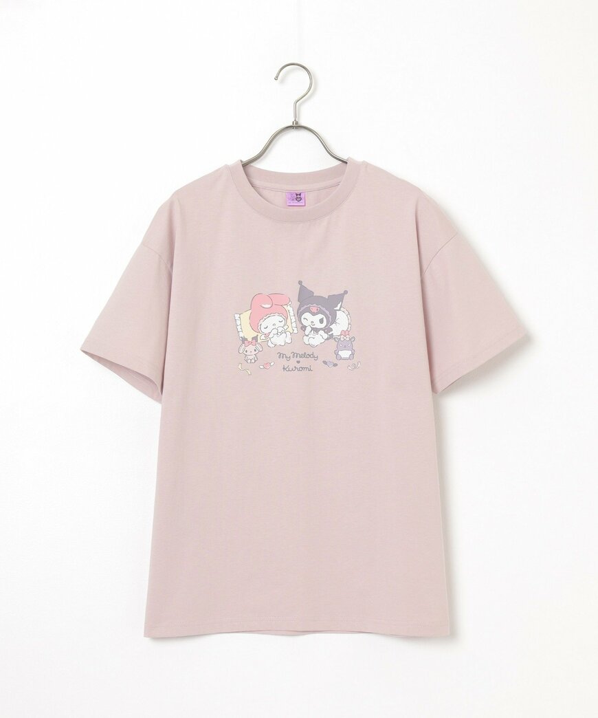 ハニーズ公式　サンリオキャラクターズ／ルームウェア（上下セット）（マイメロディ＆クロミ）（トップス前）
