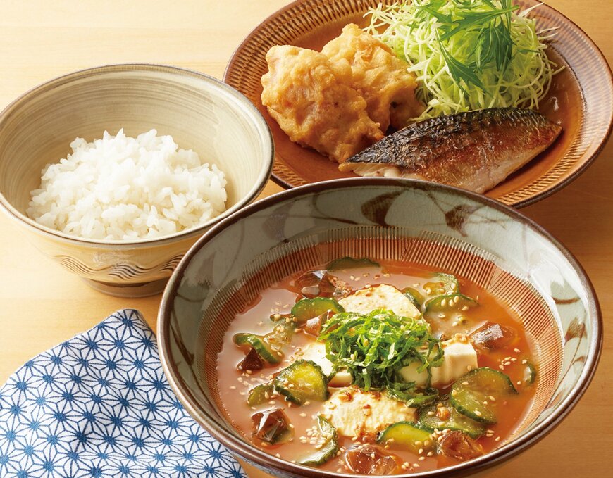 ジョイフルの新商品:宮崎冷や汁と大分とり天定食