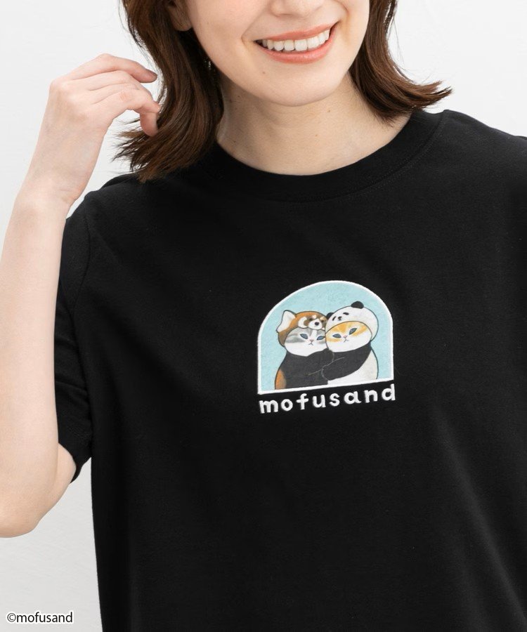 「mofusand/Tシャツ」(ブラック)