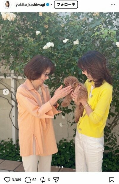 柏木由紀子のInstagram投稿