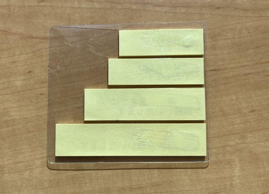 筆者撮影（セリア、お仕事メッセージふせん）