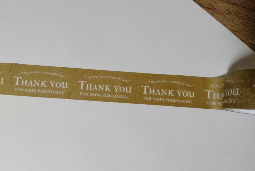 筆者撮影（セリア、発送用 マスキングテープ 強粘着 25mm×3.5m）