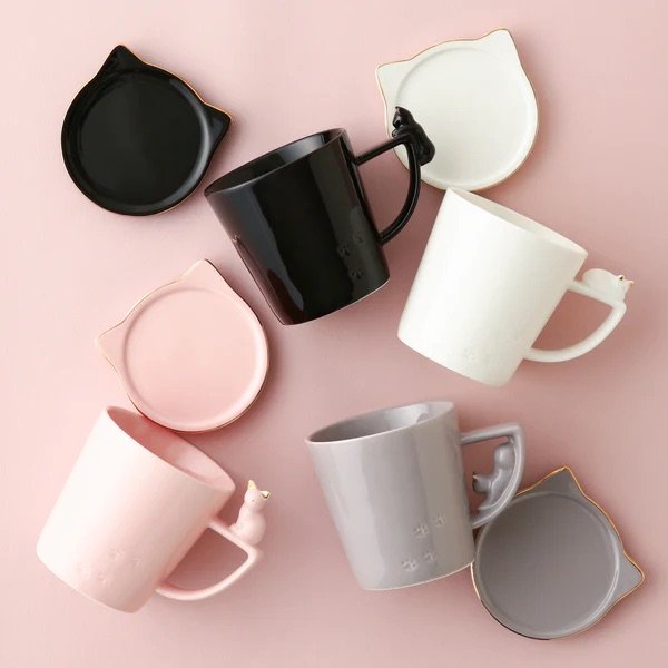 出所：フランフラン公式　キャット フィギュア マグ　ホワイト