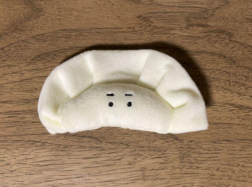 筆者撮影（セリア、餃子ぬいぐるみキーチェーン）