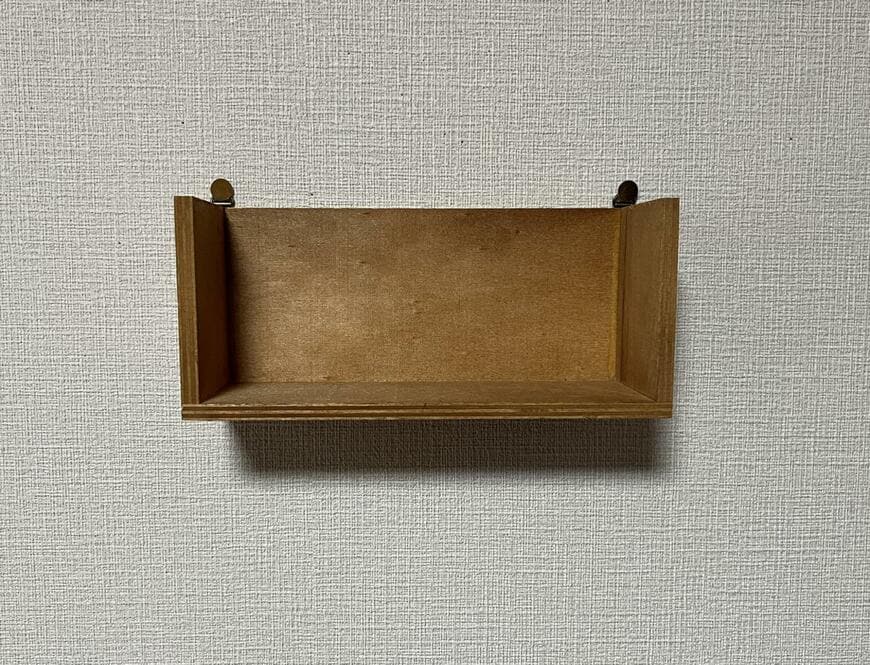 セリア、インテリア木製ウォールシェルフレクタングル2画像