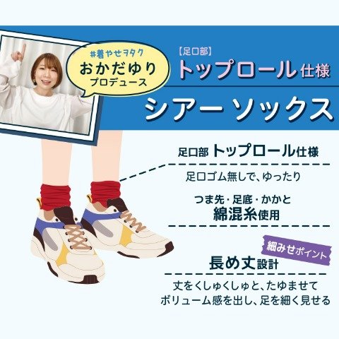 しまむら公式　レディース　ソックス（おかだゆり）　画像