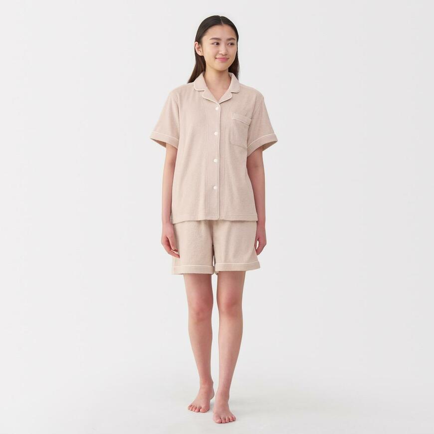 無印良品、両面パイル半袖パジャマ商品画像