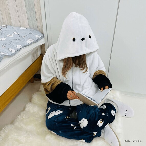 出所：ニトリ公式通販ニトリネット ぼく、シマエナガ。 顔つきパーカー