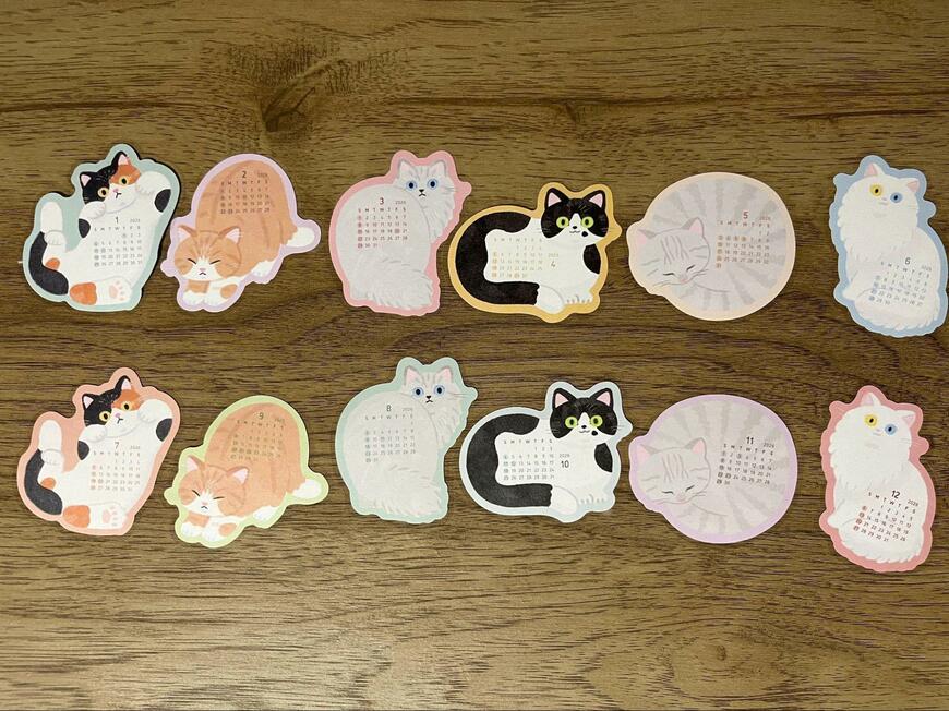 キャンドゥ、フレークシールカレンダー 24P にゃんこ商品画像