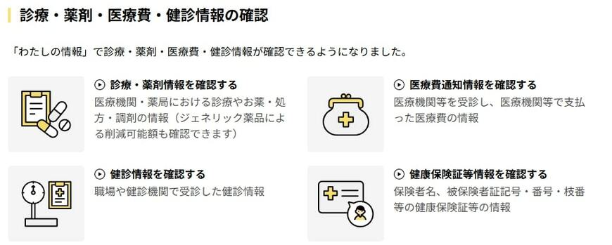 マイナポータルで確認できるのは?