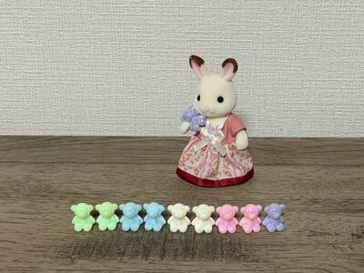 セリア、ビーズ10Pオーロラベア商品画像