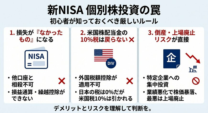 「新NISAの個別株はやめとけ」と言われる3つの罠