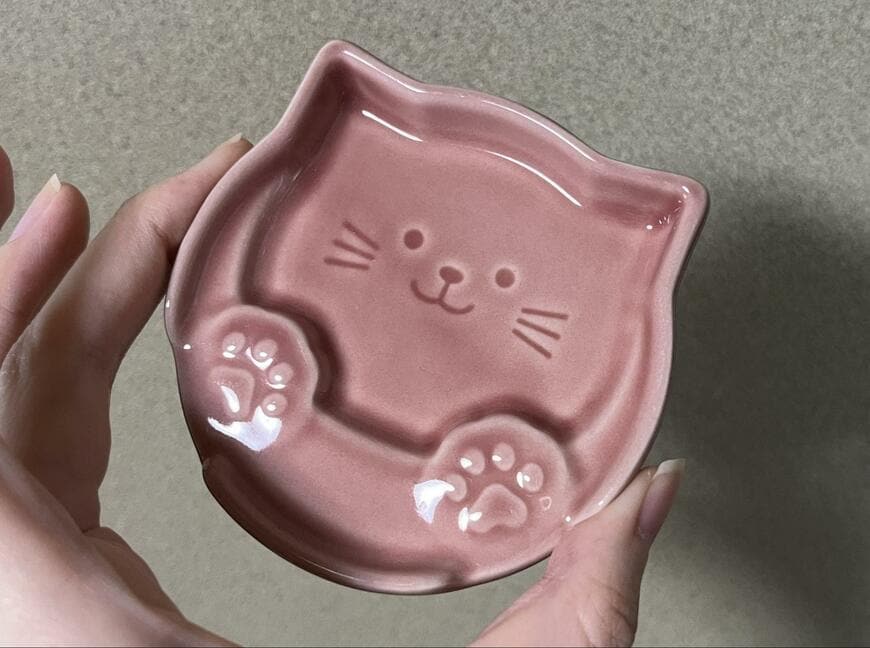 セリア、箸置きプレート 肉球ねこ商品画像