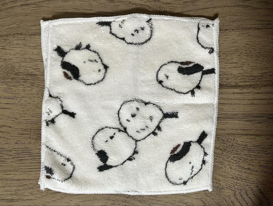 キャンドゥ、MFハンカチタオル2Pシマエナガ柄画像