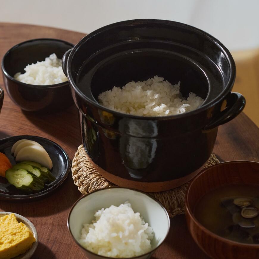 無印良品、レンジで温め直せる　萬古焼　ごはん鍋商品画像