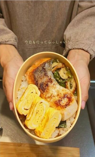 完成した「鮭のり弁」