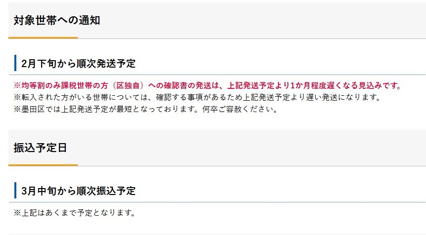 出所：墨田区「墨田区価格高騰重点支援給付金（3万円）について」