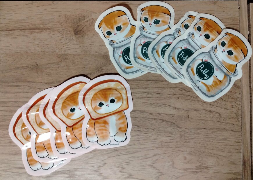 筆者撮影（セリア、mofusand　ダイカットジッパー袋 5P）