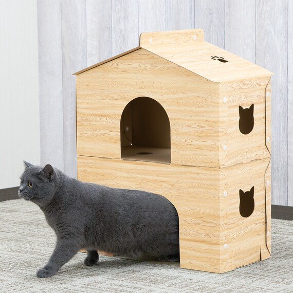 出所：ニトリ公式通販 ニトリネット にゃんしょん 爪とぎ付き(木目 ナチュラル)