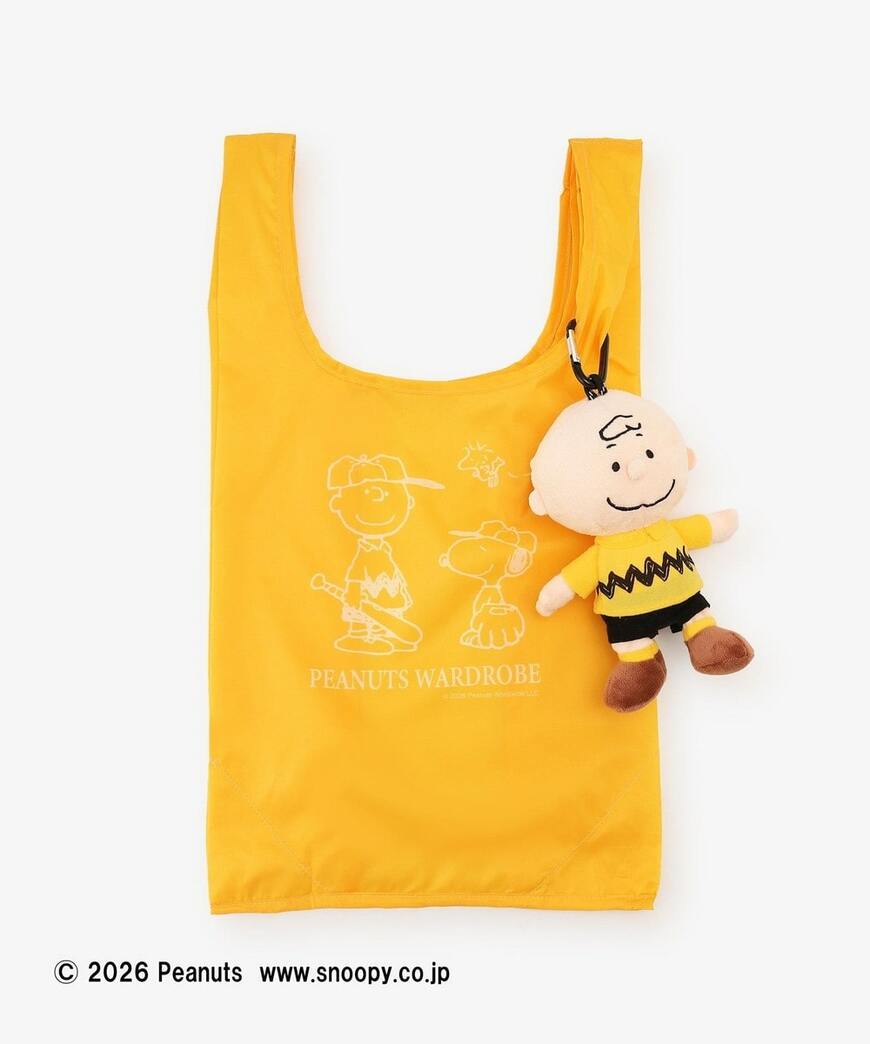 出所：アフタヌーンティー公式通販　ぬいぐるみケース付きショッピングバッグ／PEANUTS　チャーリー・ブラウン