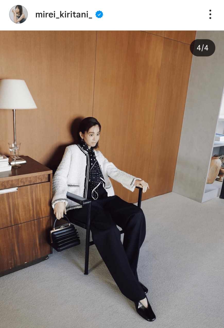 出所：桐谷美玲のInstagram（＠mirei_kiritani_）参照日：2025年12月16日