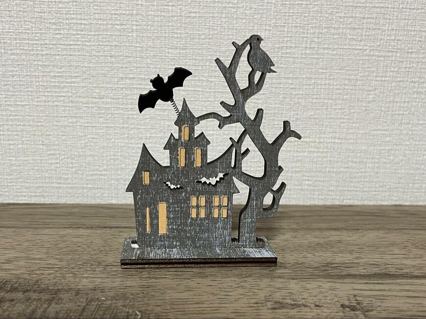 セリア、ウッドハロウィンハウススタンド画像