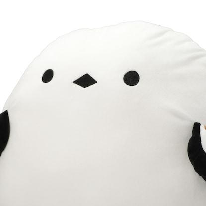 ニトリ、【デコホーム商品】セアテクッション(シマエナガ SC244)商品フェイス部分アップ画像