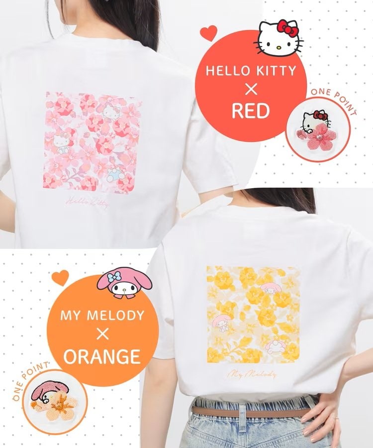 ハニーズ公式通販　サンリオキャラクターズ／Tシャツ（お花かくれんぼ）の画像