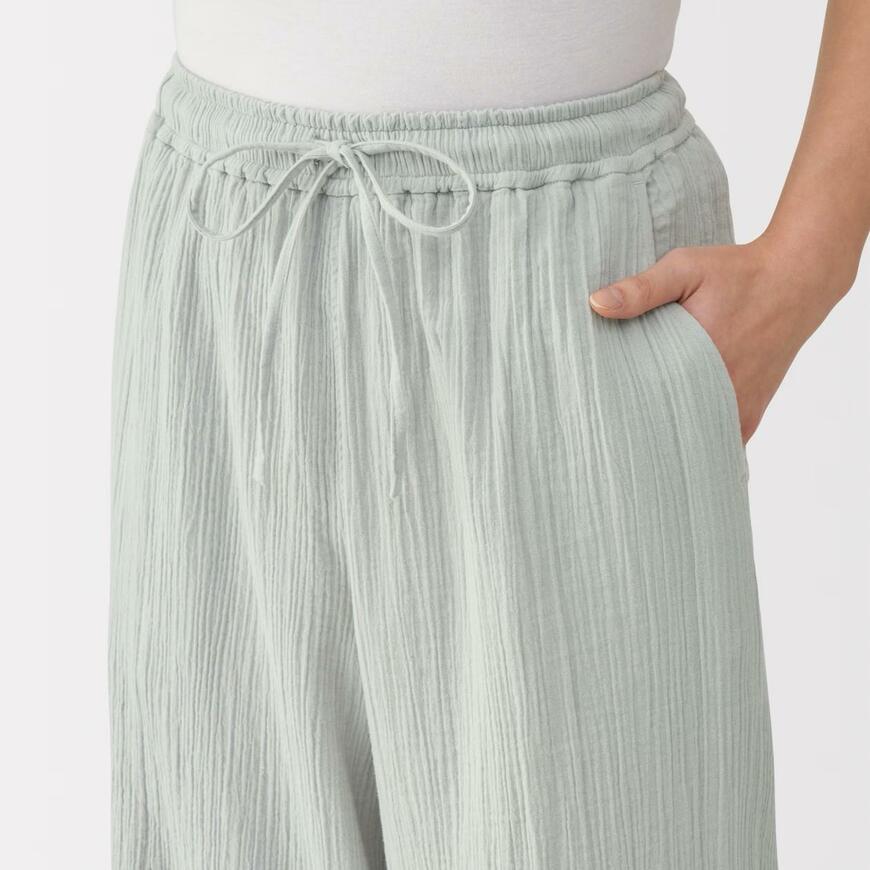 無印良品「楊柳ガーゼ ロングパンツ」