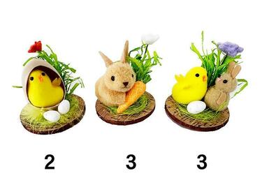 イースター♡うさぎ&ひよこ イースターのうさぎとひよこたち：イラスト無料