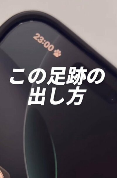 時計の横に表示される足あとの出し方