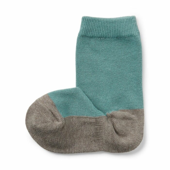 無印良品公式 キッズ 足なり直角 靴下 ※配色