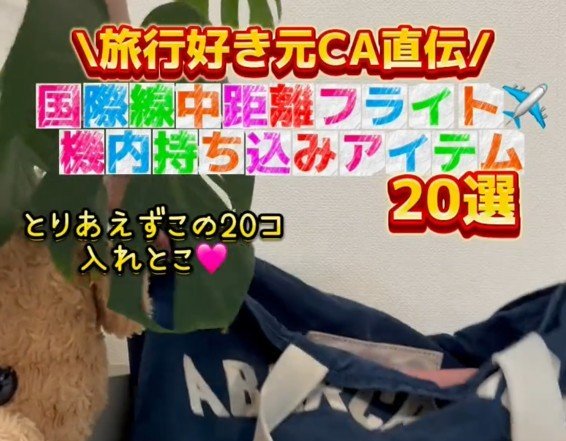 国際線の中距離フライトで大活躍！元CAがおすすめする「機内持ち込みアイテム20選」を公開
