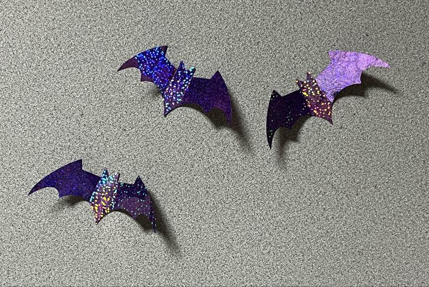 セリア、ソリッドウォールステッカー こうもり6P商品画像