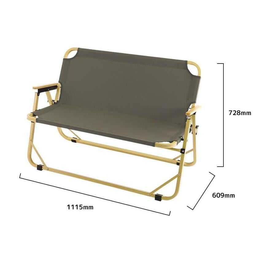 ワークマン、【WEB限定】燃え広がりにくいダブルキャンピングベンチ商品画像、サイズ情報