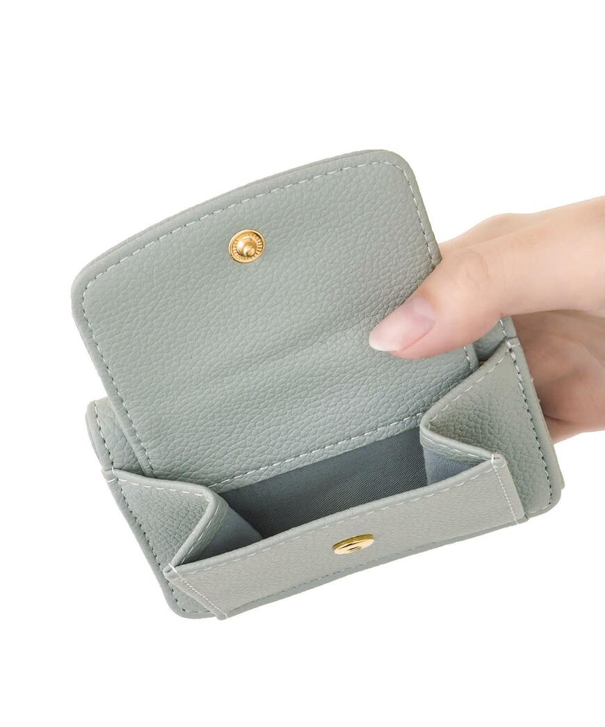 3COINS、箔押し三つ折りウォレット画像