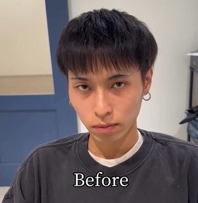 緩めのパーマを希望する社会人1年目の男性