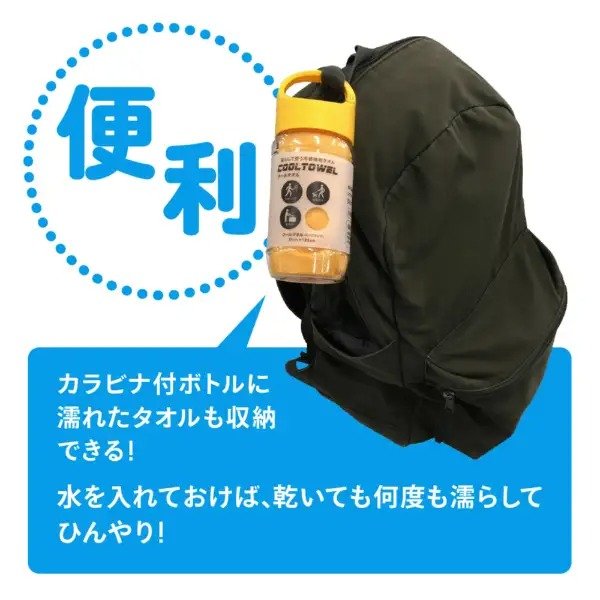 持ち運びに役立つプラスチック製のボトルケースも付属しています