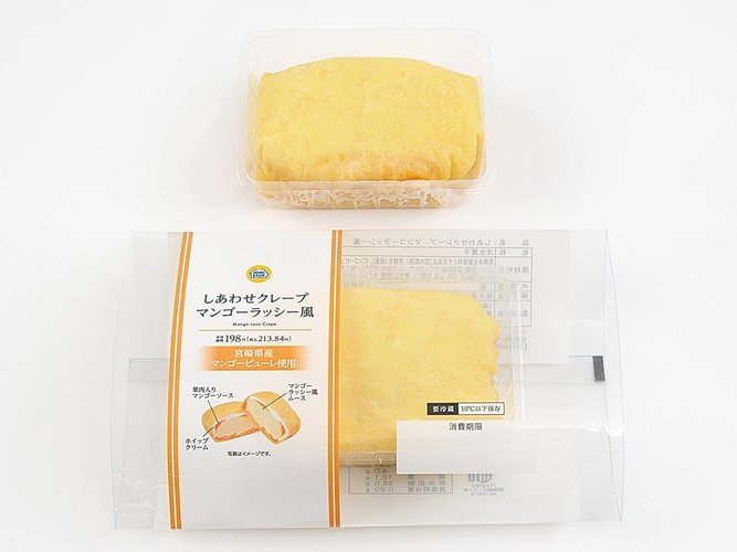 出所：ミニストップ「人気のスイーツがさらに美味しくなって新登場！ 「しあわせクレープマンゴーラッシー風」「しあわせクレープチョコバナナ」「わらび餅～黒蜜入り～」」