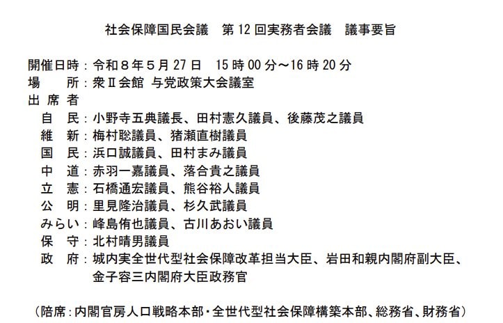 出所：内閣官房「社会保障国民会議 第 12 回実務者会議 議事要旨」