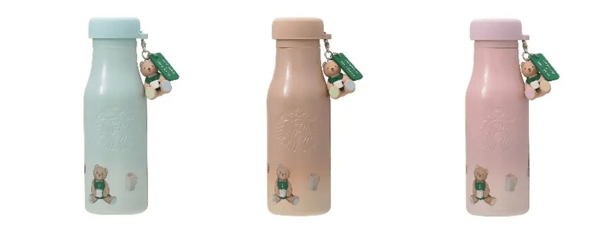 出所：スターバックスコーヒージャパン株式会社　gelato pique リッドカバーベアチャーム付きステンレスボトル　473ml