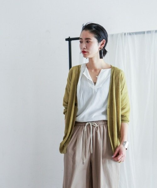 FIL DE FER - リネンナイロン ミドル丈カーディガン ¥12,960（税込）